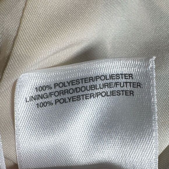 Anne Klein cream and black flattering pleated waist abstract print dress size 2 - Picture 7 of 8